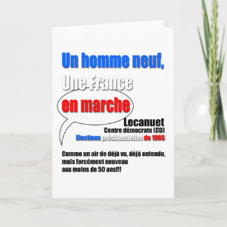 Tarjeta de saludo Slogan En Marche