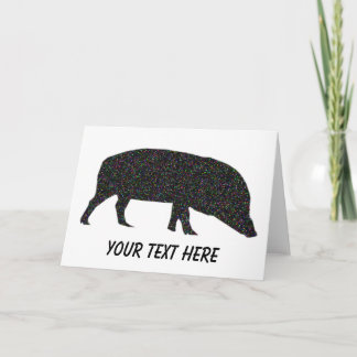Tarjeta de saludo Sparkly Pig Personalizable