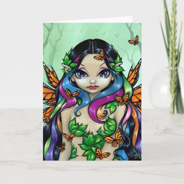 Tarjeta de saludo "Spring Butterfly Maiden" (Anverso)