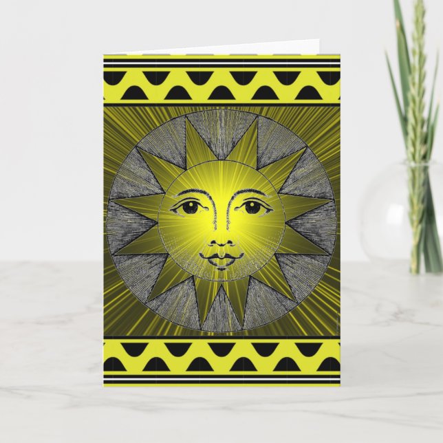 Tarjeta de saludo Sun Sonriente (Anverso)
