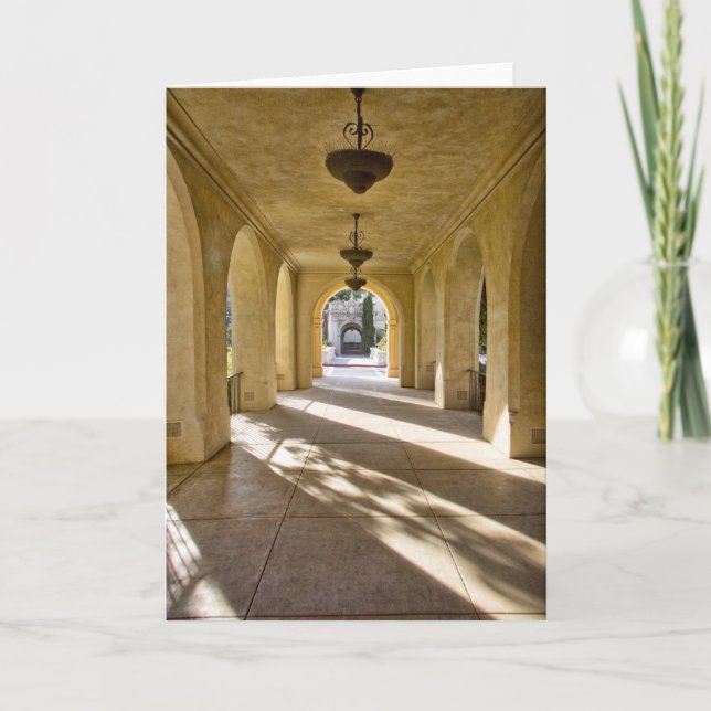 Tarjeta de saludo Sunlight Through Arches (Anverso)