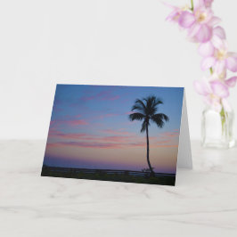 Tarjeta de saludo Sunset Palm Silhouette