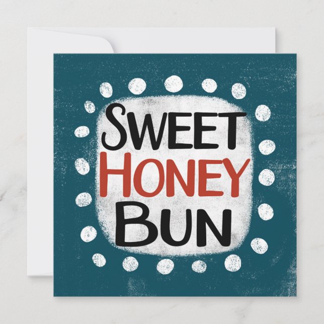 Tarjeta de saludo Sweet Honey Bun (Anverso)