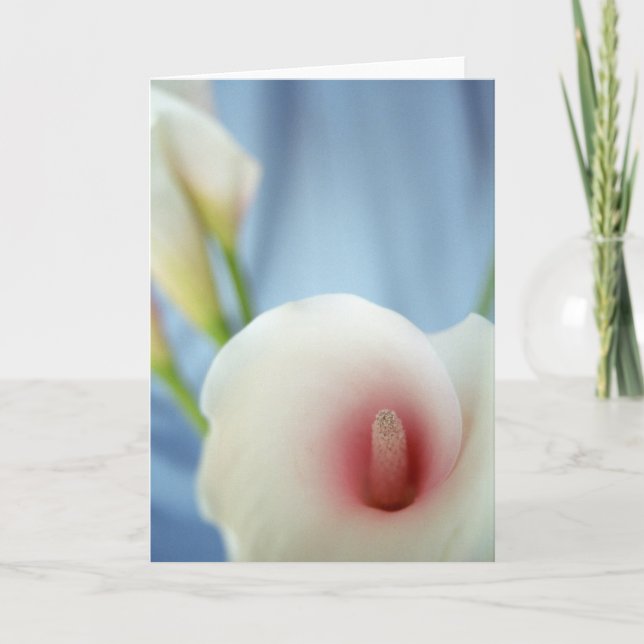 Tarjeta de saludo Swirl Lily Flower (Anverso)