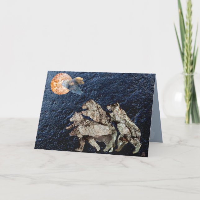 Tarjeta de saludo Tangerine Moon (Anverso)