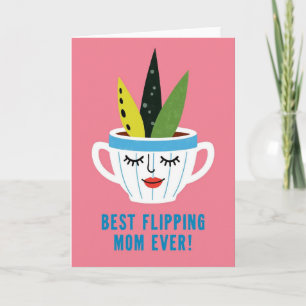 Tarjeta de saludo Taza Bonita de Plantas