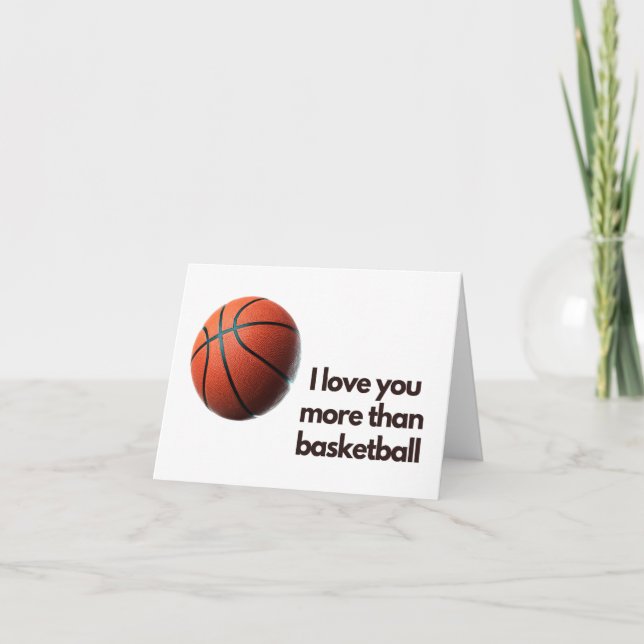 Tarjeta de saludo Te Amo Más Que Baloncesto (Anverso)
