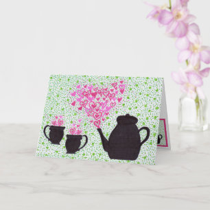 Tarjeta de saludo - Té del Día de San Valentín