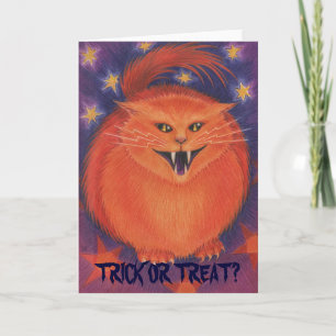 Tarjeta de saludo "Tick or trate" de Jack con mied