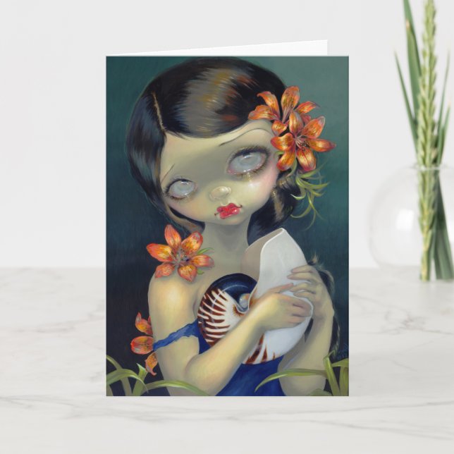 Tarjeta de saludo "Tiger Lily, Tiger Nautilus" (Anverso)