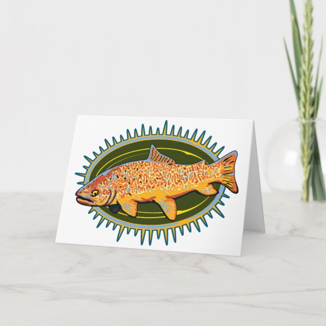 Tarjeta de saludo Tiger Trout (Anverso)