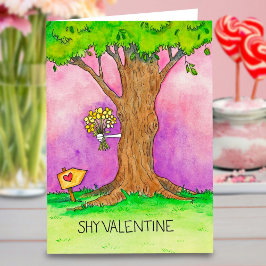 Tarjeta de saludo tímida de San Valentín de Nicole