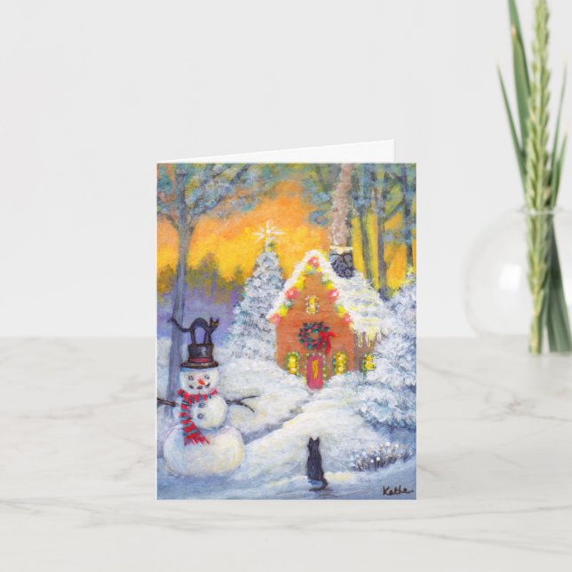 Tarjeta de saludo 'Top Hat Kit Kat' (Anverso)