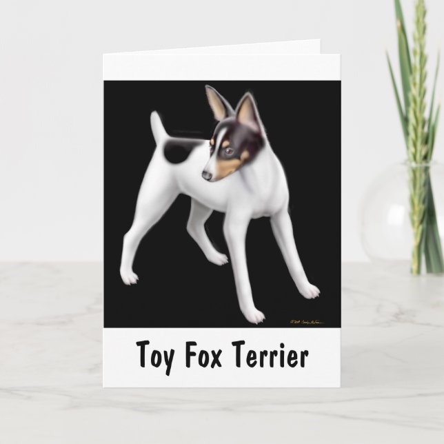 Tarjeta de saludo Toy Fox Terrier (Anverso)