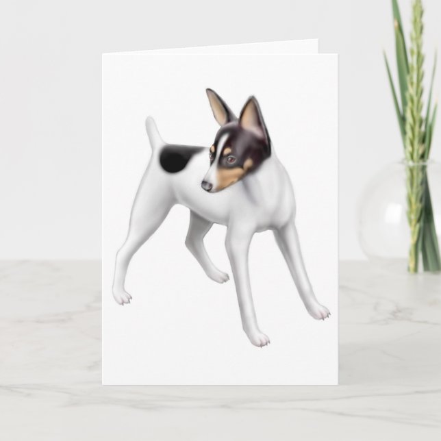 Tarjeta de saludo Toy Fox Terrier (Anverso)