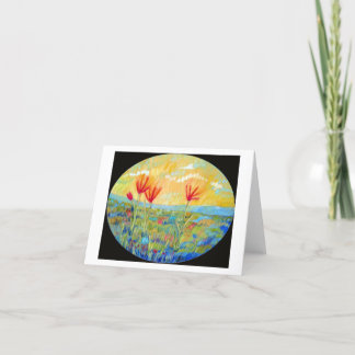 Tarjeta de saludo 'Tres Flores Rojas'