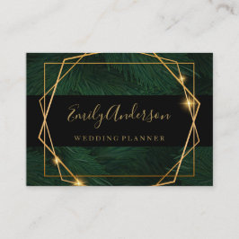 Tarjeta de saludo Tropical Elegante dorado y negro