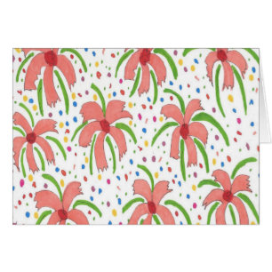 Tarjeta de saludo Tropical Fiesta Flowers