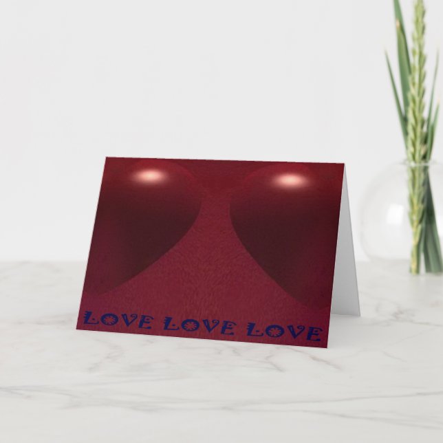 Tarjeta de saludo "Twin Hearts" de Zoltan Buday (Anverso)