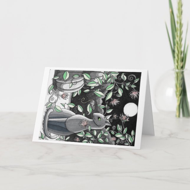 Tarjeta de saludo: Una conversación tranquila (Anverso)