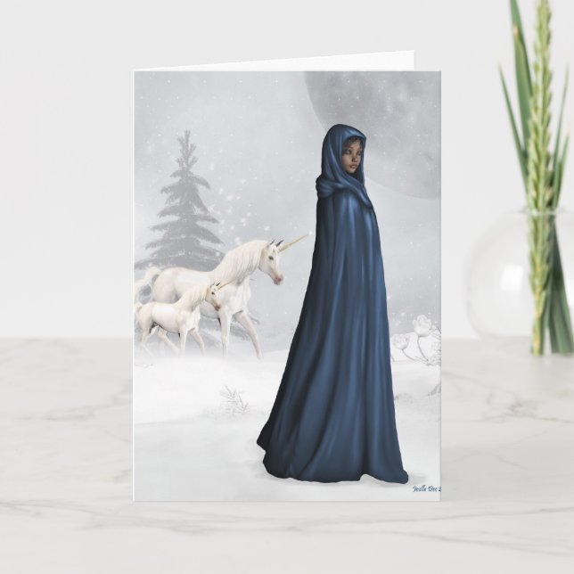 Tarjeta de saludo Unicorn Keeper (Anverso)