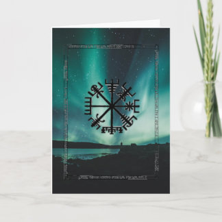 Tarjeta de saludo Vegvisir Compass/Wayfinder Rune