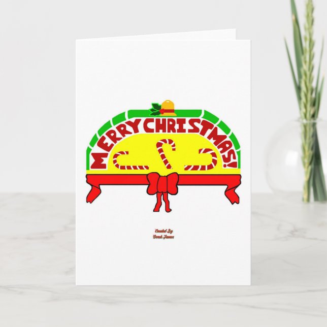 Tarjeta de saludo vertical de navidad (Anverso)