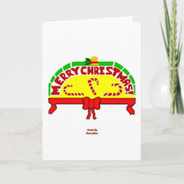 Tarjeta de saludo vertical de navidad