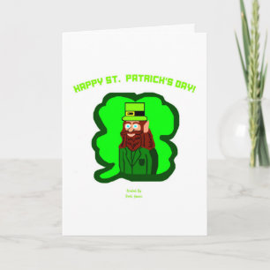 Tarjeta de saludo vertical Leprechaun