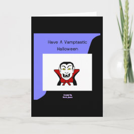 Tarjeta de saludo vertical Vamptastic Halloween