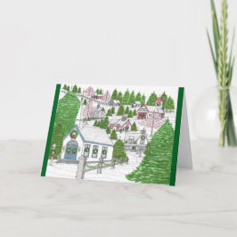 Tarjeta de saludo Village 2 para navidades