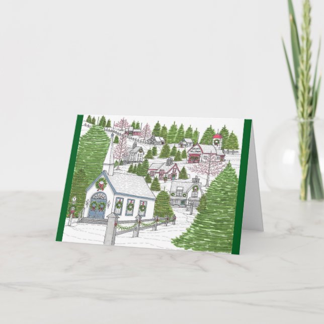 Tarjeta de saludo Village 2 para navidades (Anverso)
