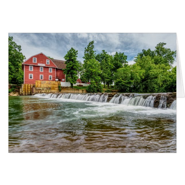 Tarjeta de saludo War Eagle Mill and Waterfall (Anverso (Horizontal))
