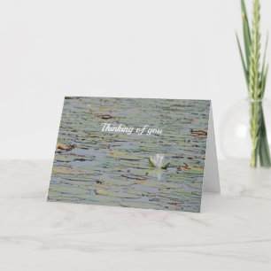 Tarjeta de saludo Waterlily Pond Lake Flower I