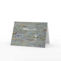 Tarjeta de saludo Waterlily Pond Lake Flower I