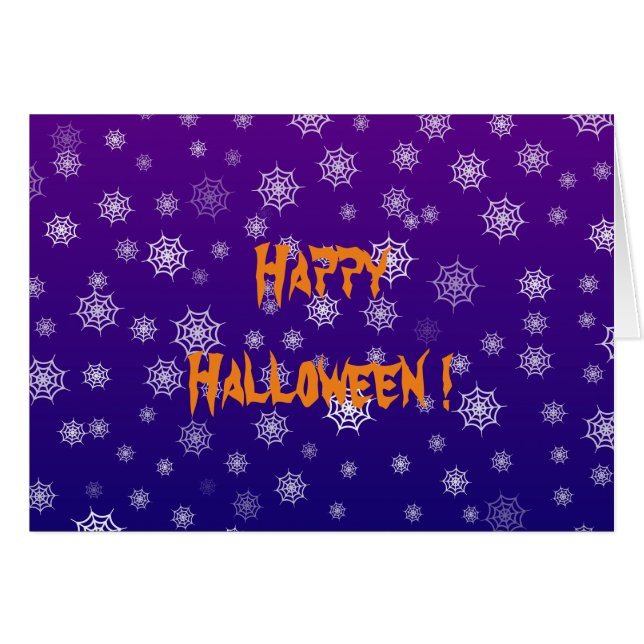 Tarjeta de saludo web de Spider de Halloween (Anverso (Horizontal))