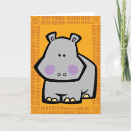 Tarjeta de saludo Wildlife Hippo Puzzle