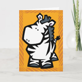 Tarjeta de saludo Wildlife Zebra Puzzle