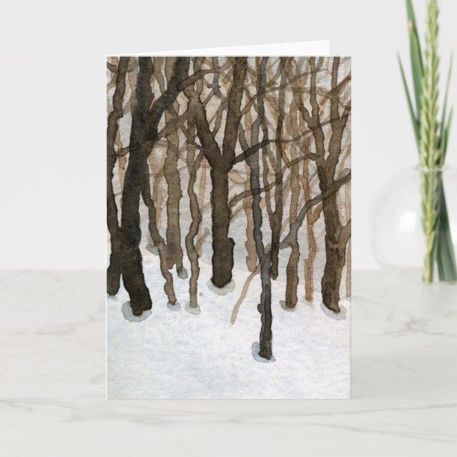 Tarjeta de saludo "Winter Woods" Country Roads (Anverso)