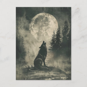 Tarjeta de saludo Wolf Samhain Halloween