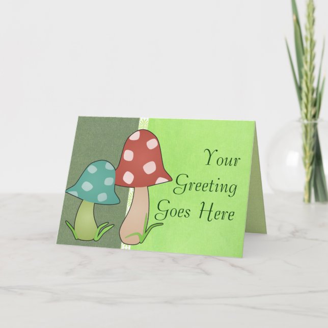 Tarjeta de saludo Woodland Toadstool (Anverso)