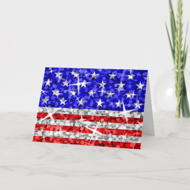 Tarjeta de saludo 'Your Text' de Glitz USA (Anverso)