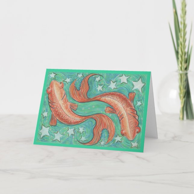 Tarjeta de saludo Zodiac Pisces (Anverso)