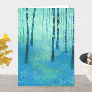 Tarjeta de saludos Bluebell Woodland Landscape