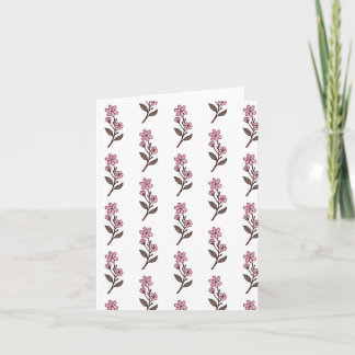 Tarjeta de saludos con flores de cerezo - Patrón b