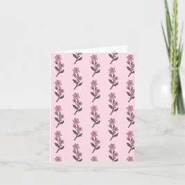 Tarjeta de saludos con flores de cerezo - Patrón r