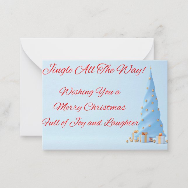 Tarjeta de saludos con las palabras Jingle todo el (Anverso)