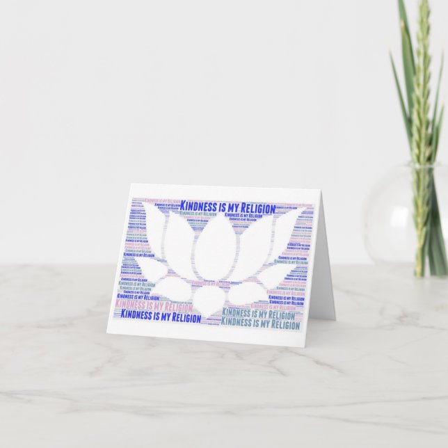 Tarjeta de saludos con temática budista (Anverso)