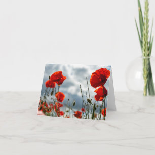 Tarjeta de saludos de amapola