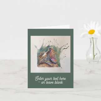 Tarjeta de saludos de Baboon Barking personalizabl